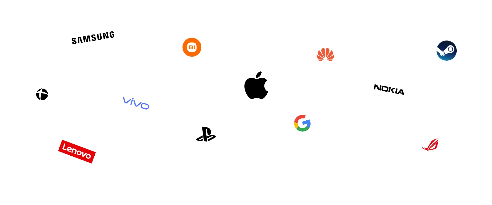 Différent logo de marque connue